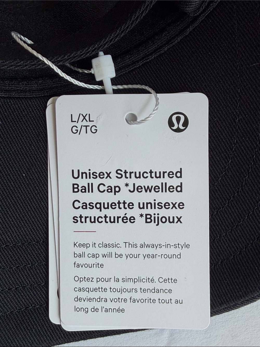 🆕 LULULEMON Structured Ball Cap Jewelled NWT Black Size L/XL - Picture 13 of 16